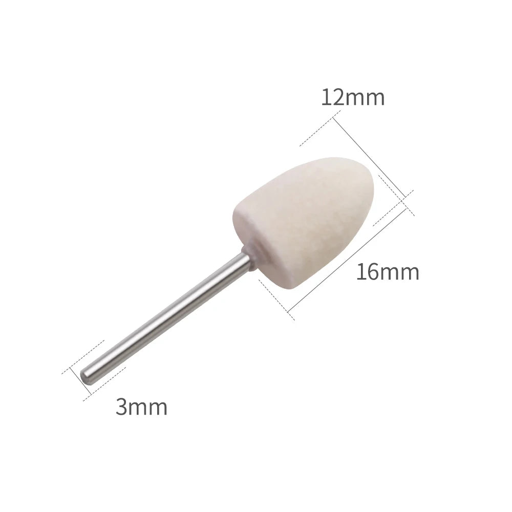 5-50pcs 4-12mm Felt Polishing Buffing Wheel with Shank Wool Felt Polishing Pad Shank Kit Set for Rotary Tools 3mm/6mm Shank