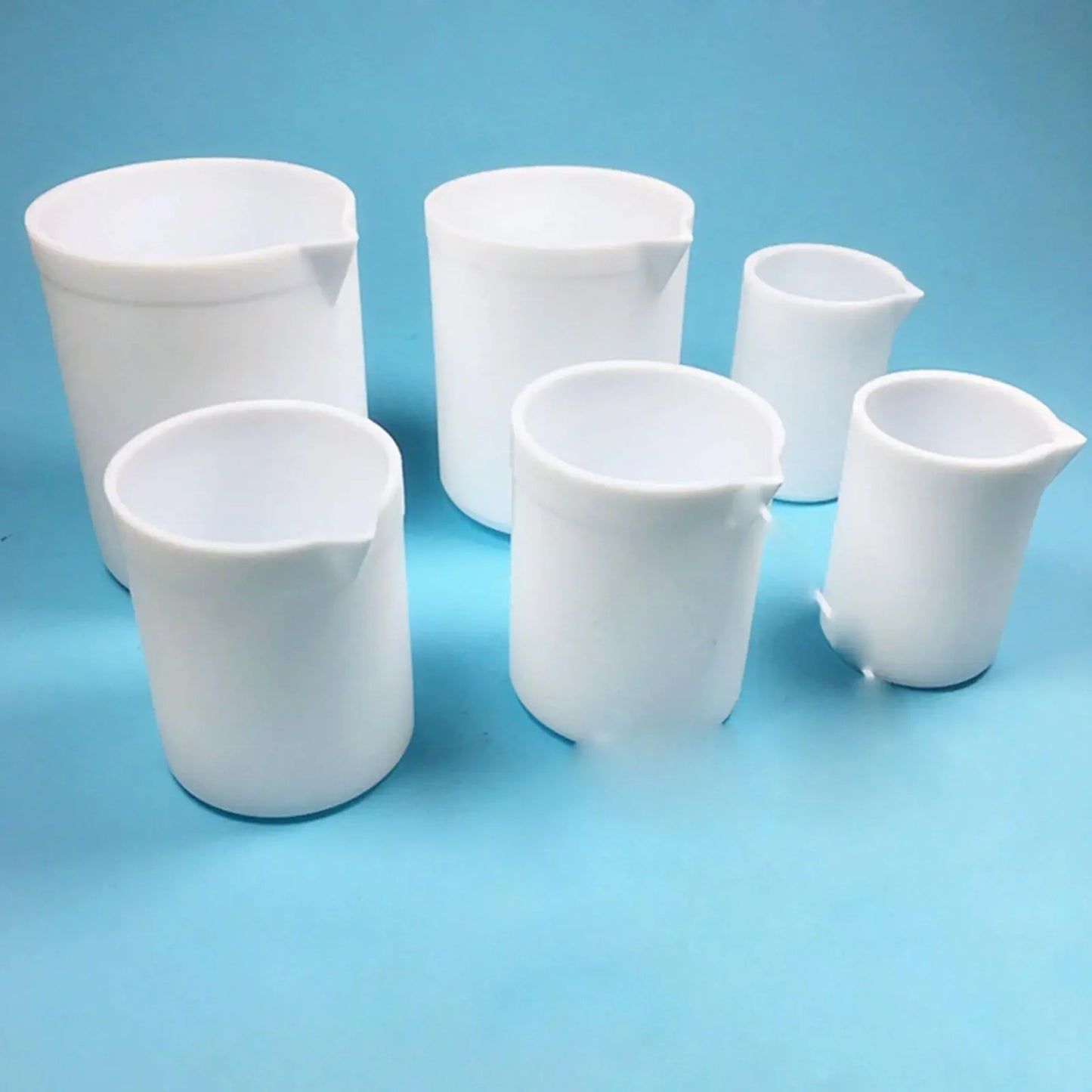 30ml 50ml 100ml 150ml 200ml 250ml 300ml 350ml 400ml 500ml 1000ml 2000ml White Measuring Beaker PTFE Silicone Lab Ware - KiwisLove