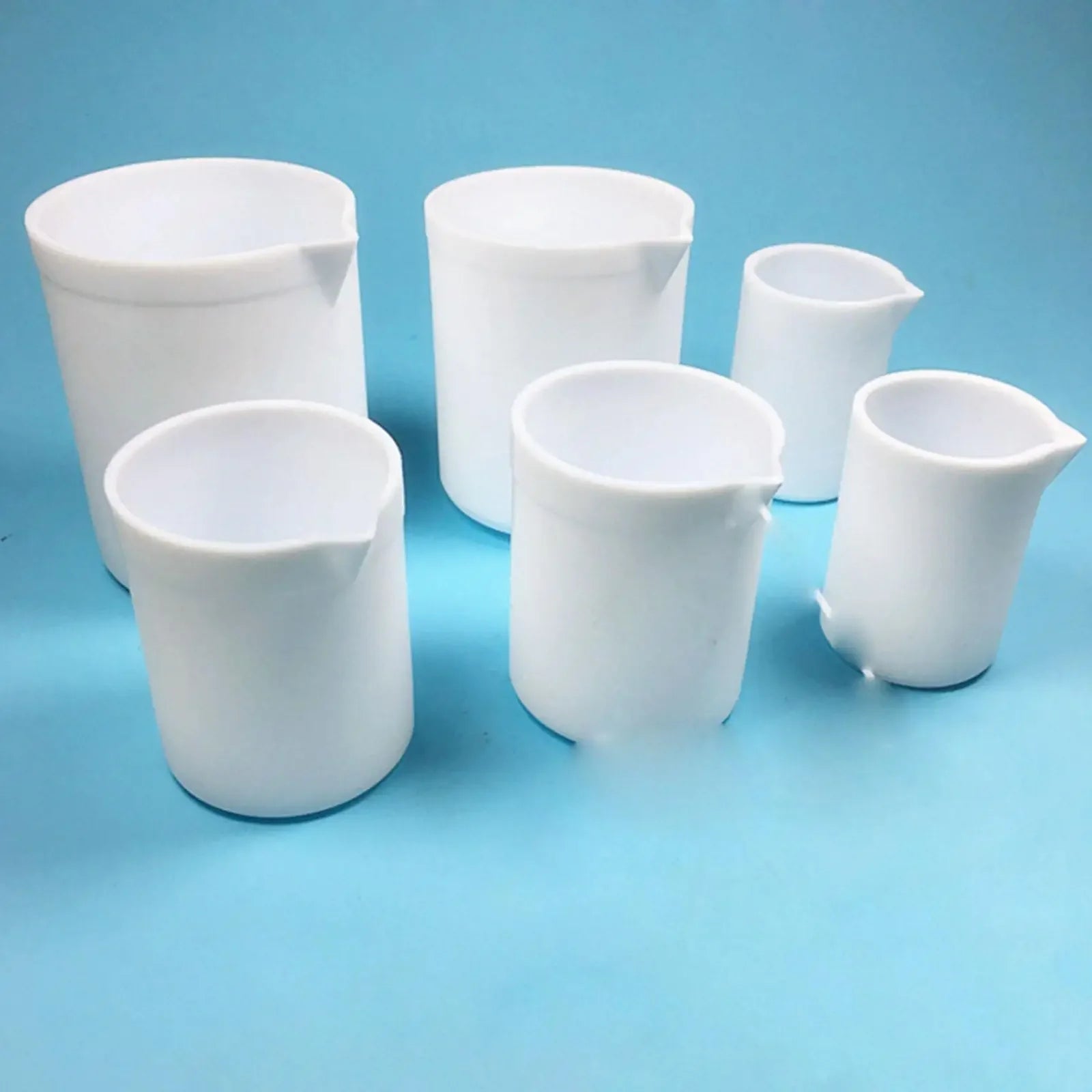 30ml 50ml 100ml 150ml 200ml 250ml 300ml 350ml 400ml 500ml 1000ml 2000ml White Measuring Beaker PTFE Silicone Lab Ware - KiwisLove