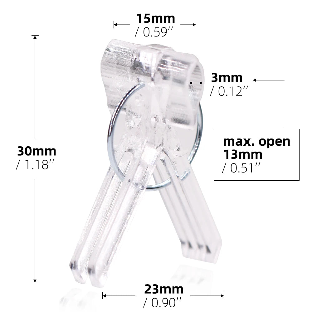 30/50PCS 15x30MM Grafting Clips Tomoto Eggplant Vegetables Grafted Clamp Garden Plants Seedling Tools Transparent Plastic Joint
