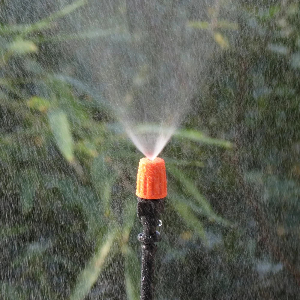 20PCS Adjustable Garden Drip Irrigation Misting Nozzles Dripper Watering Sprayer Atomizing Sprinkler Connect the 4/7mm Tee Conne