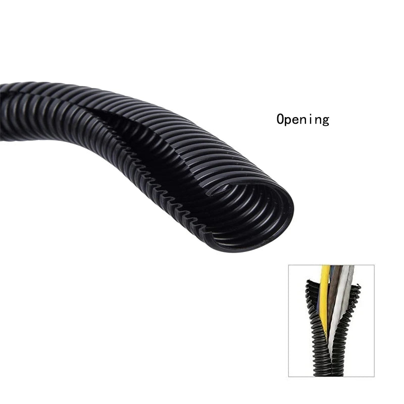 1-6M nylon wire harness casing Corrugated Pipe7m-28mm Car Cable Insulation Tube Electrical Wire Protection Accessories