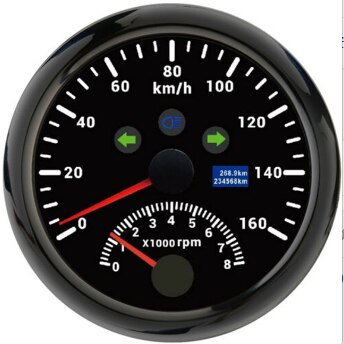 120km/h 200km/h 85mm GPS Speedometer Gauge 0-200MPH GPS Speed meter Odometer With Tachometer 8000 RPM for Car Boat ATV With GPS - KiwisLove