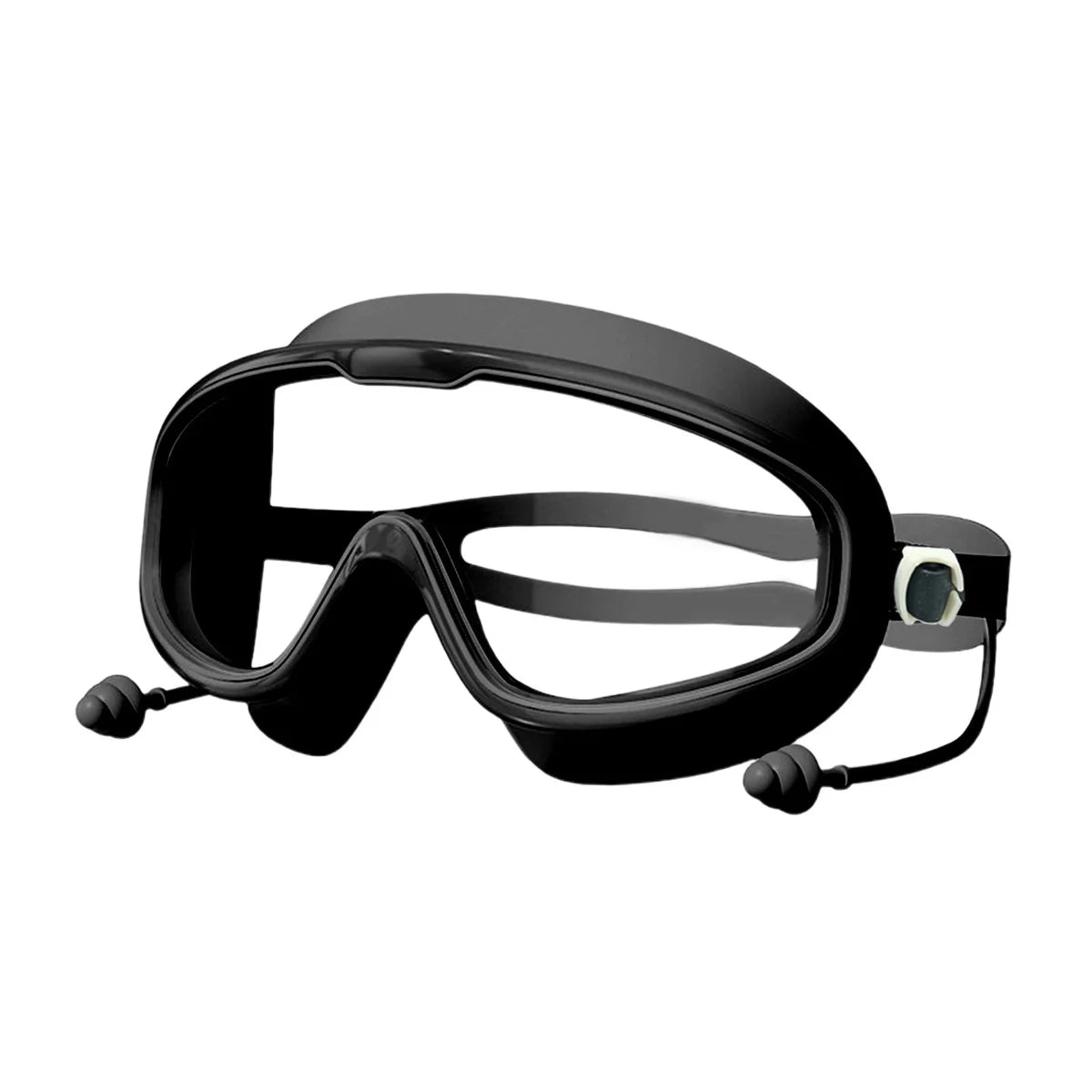 Large frame swimming glasses for men and women HD wide angle anti-fog anti-ultraviolet soft silicone swimming goggles