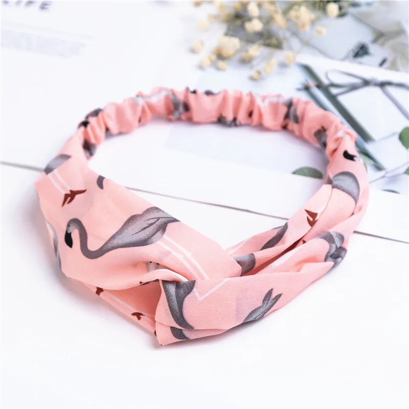 Fashion Women Girls Summer Bohemian Hair Bands Print Headbands Vintage Cross Turban Bandage Bandanas HairBands Hair Accessories