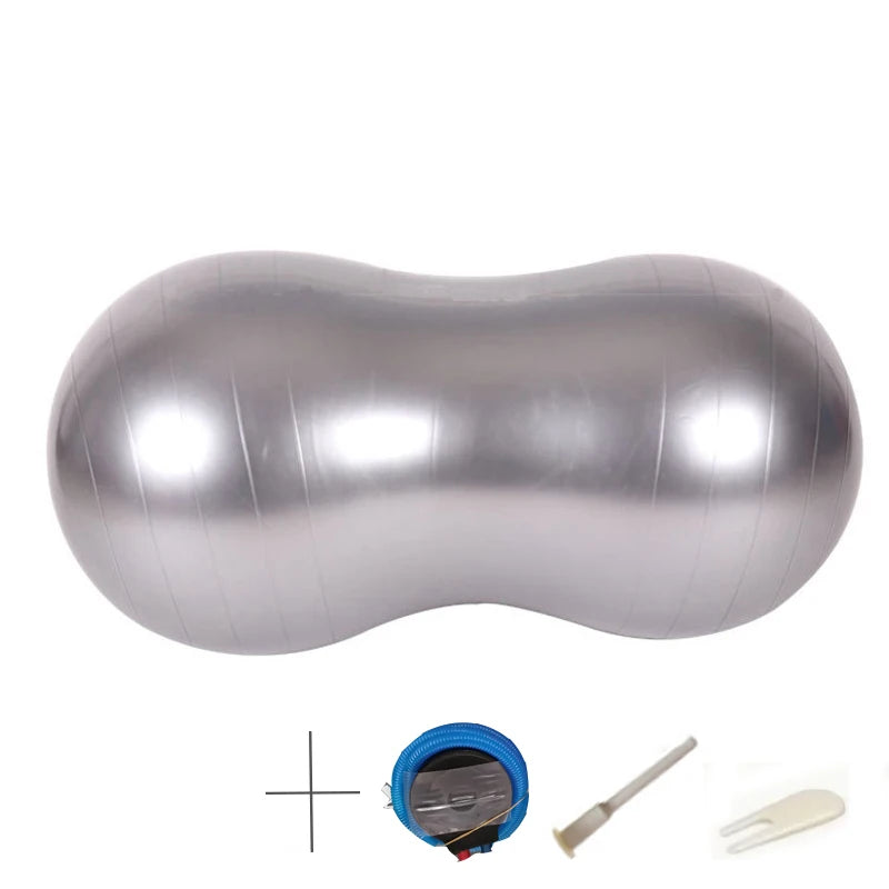 NZ Stock 90*45cm Anti-Burst Peanut Yoga Ball  Sports Gym Yoga Pilates Trainning with Pump