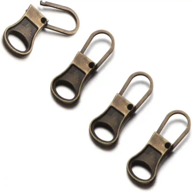 4-20PCSMetal Zip Puller Replacement Tab Zipper Sliders Head Zipper Head Detachable Backpacks Purses Repair Sewing Accessories