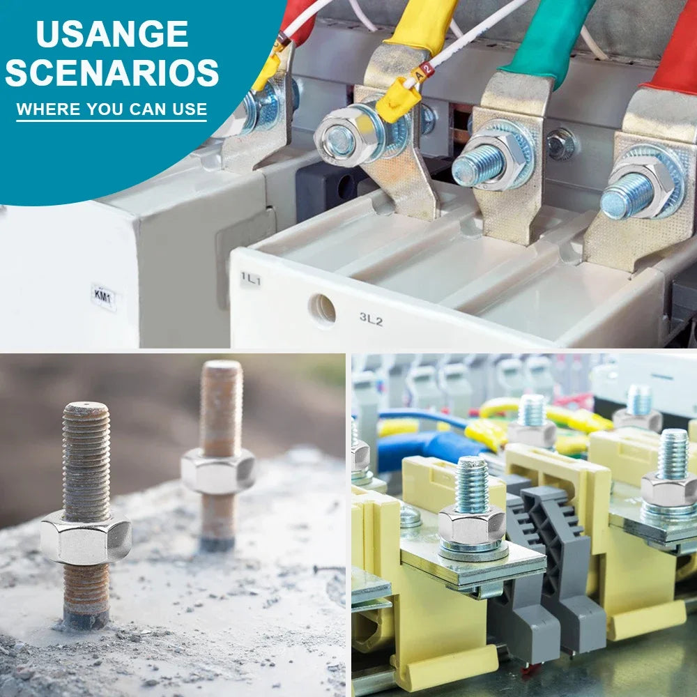 NINDEJIN  Metric Fine Thread Hex Nut M4 M5 M6 M8 M10 M12 M14 M16 M18 M20 M22 M24 Stainless Steel Fine Hex Nut GB6171 - KiwisLove