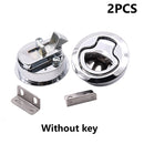1/2/4pcs RV Boat 2 inch/50mm Flush Door Pull Hatch Slam Latch Marine Deck Cabinet Hardware for RV Yacht Latch - KiwisLove