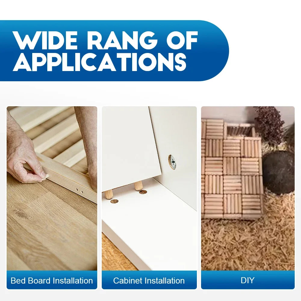 NINDEJIN 20/50pcs Wooden Dowel Pins M5 M6 M8 M10 M12 Straight Groove Wood Dowels Rods for Crafts Furniture DIY Manual