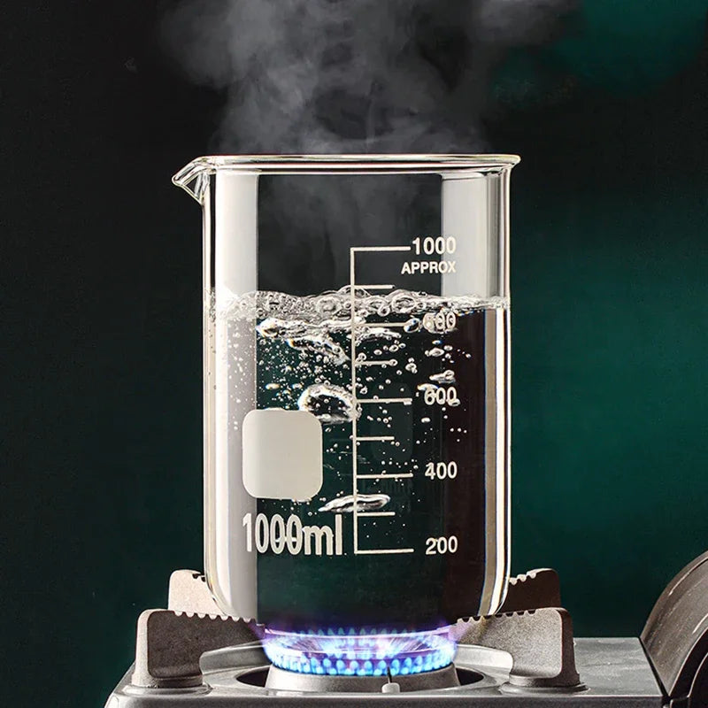 Transparent High Borosilicate Glass Measuring Cup Clear Scale Cup Laboratory Beaker Kitchen Tool Baking Measuring Cups 50-1000ml - KiwisLove