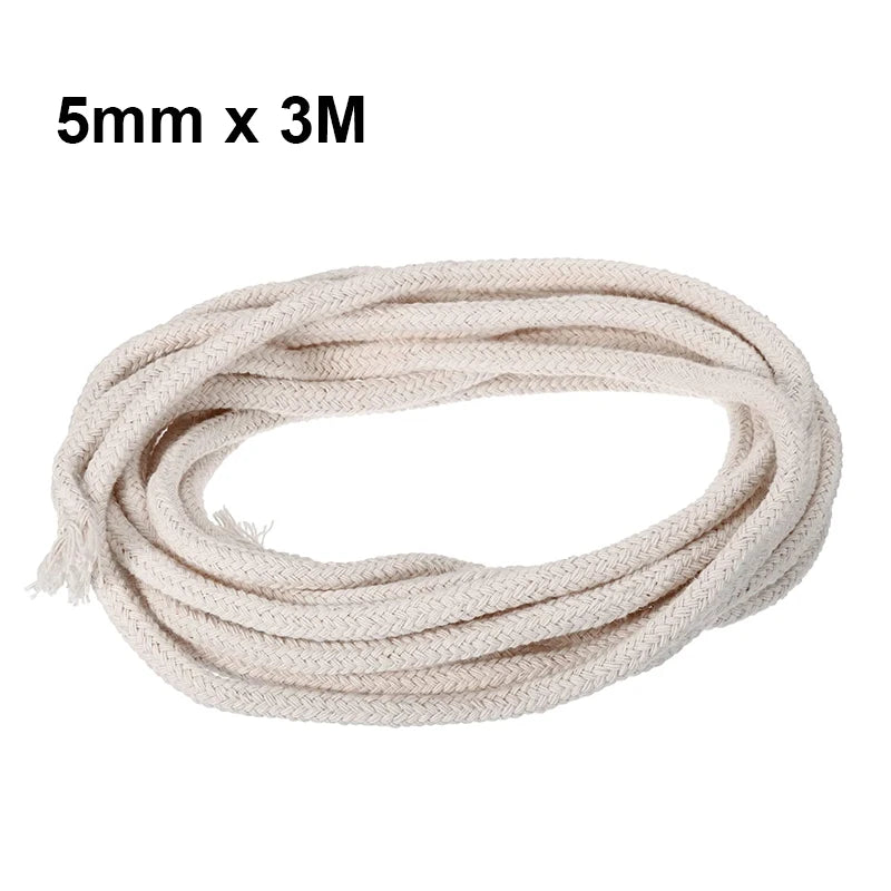 3/5/10M Alcohol Wick Rope Burner Cotton Wick Round Cotton Kerosene Oil Lamp Wicks 2/3/4/5/6/8MM