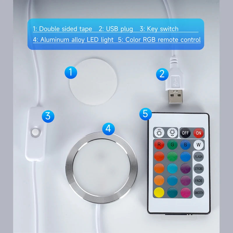 For Bambu Lab Led Lamp Kit Adjustable Light Kit Led Light Parts Hardware DIY Model white /cold/warm light Without Lamp shell 001 - KiwisLove