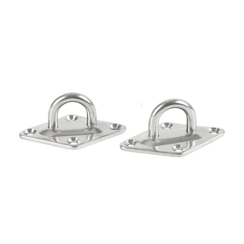 4/10/12Pcs Staple Ring wall Hook Heavy Duty Fixed Pad Eye Plate Anchor Mount U-shaped Hammock Hooks Ceiling Deck Door Buckle