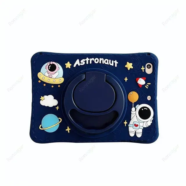 Cute Kawaii 3D Cartoon Bear for iPad Air11 2024 Pro11 M4 M2 IPad 10th Gen 9/8/7 10.2"/Air 3/Pro 10.5" Rotation Handle Stand Case