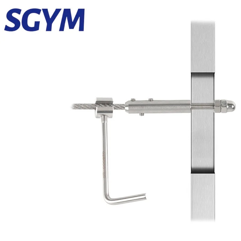 32pcs Handscrew Clamp 5/32 Wire Rope 4/5mm Threaded Stud Tension End Fitting Hexagon Screw for Stair Deck Post With Fixed Tool