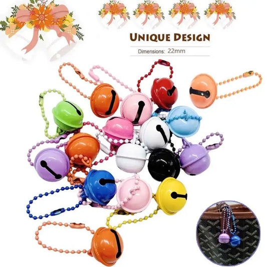 10/30pcs 22mm Colorful Painted Jingle Bell Metal Round Mini Bells Ornaments Decor Pendants for Christmas DIY Crafts Random Color