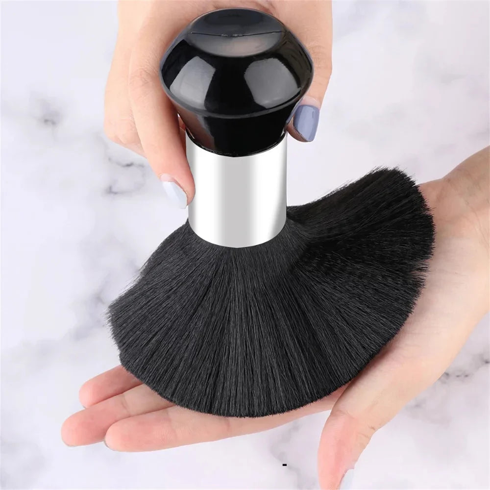 Hairdressing Soft Brush Black Hairdressing Sweeping Neck Hair Cleaning Duster Hair Cutting Brush Barbershop Hair Cut Brush Tools - KiwisLove