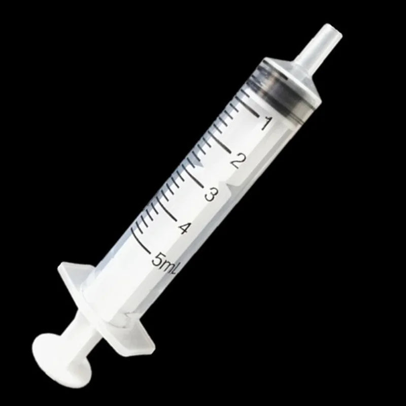 10x Disposable Plastic 5ml Injector Syringe No Needle for Lab Nutrient Measuring Small Pet Food Feeder (Without needle) - KiwisLove