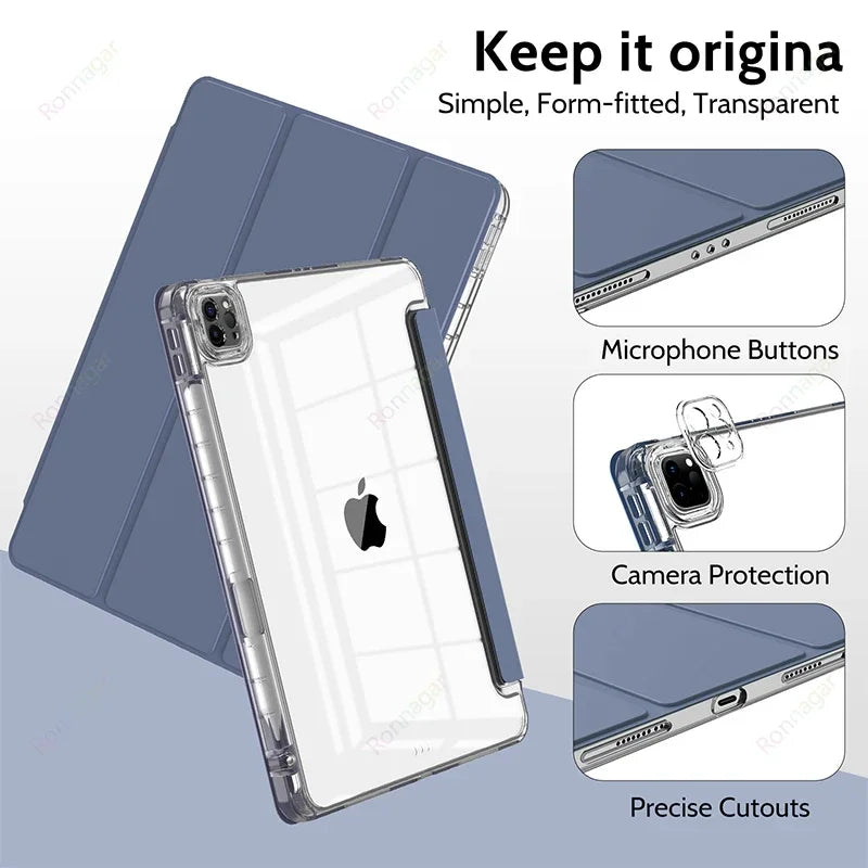 Case for iPad Pro 12.9 inch 6th/ 5th/ 4th/ 3rd Generation iPad Pro13 Pro11 M4 M2 2024 2025 Air11 13 Air4 510th A16 9th 10.2 10.5