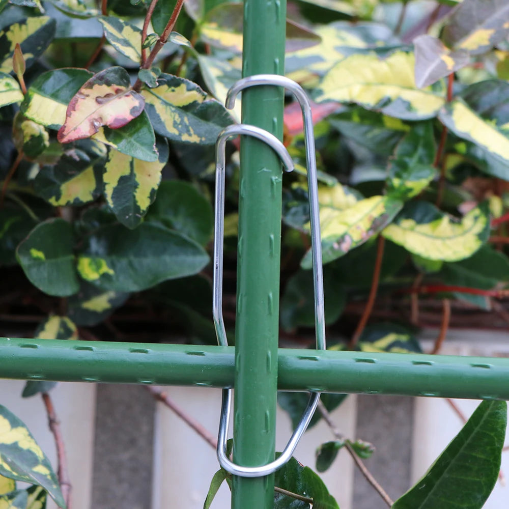 10/20pcs Metal Holder Plant Support Cage 8/11/16/20mm Wire Rod Fixing Buckle for Garden Vegetables Frame Rod Fastener Quick tool