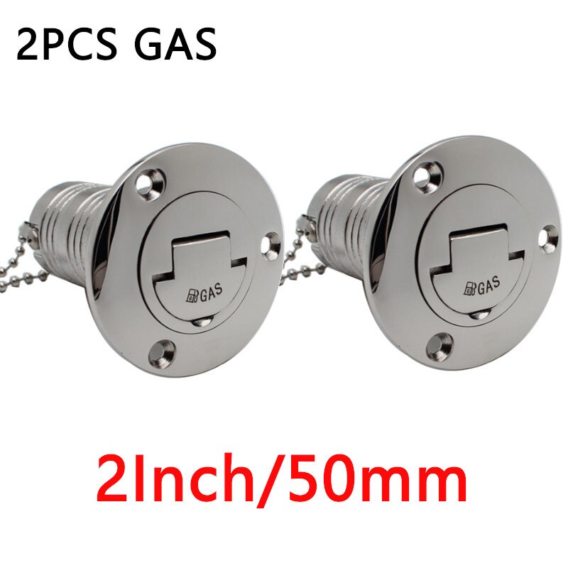 HD 38mm 50mm 2Inch Deck Filler 316 Stainless Steel DIESEL WASTE FUEL WATER WASTE Keyless Cap Marine Boat Accessories 1/2 PCS - KiwisLove