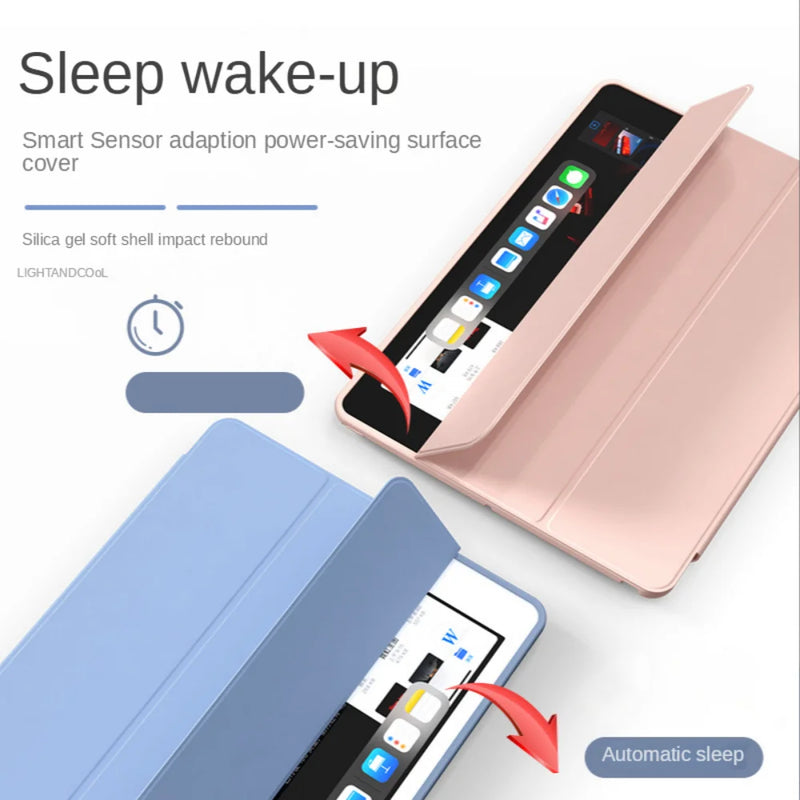 For iPad air 5 Case 2022 10.9 Pro 11 inch 2024 with Pencil Holder Cover 2018 9.7 Air 2/3 10.5 2021 10.2 6/7/8/9/10th Generation - KiwisLove