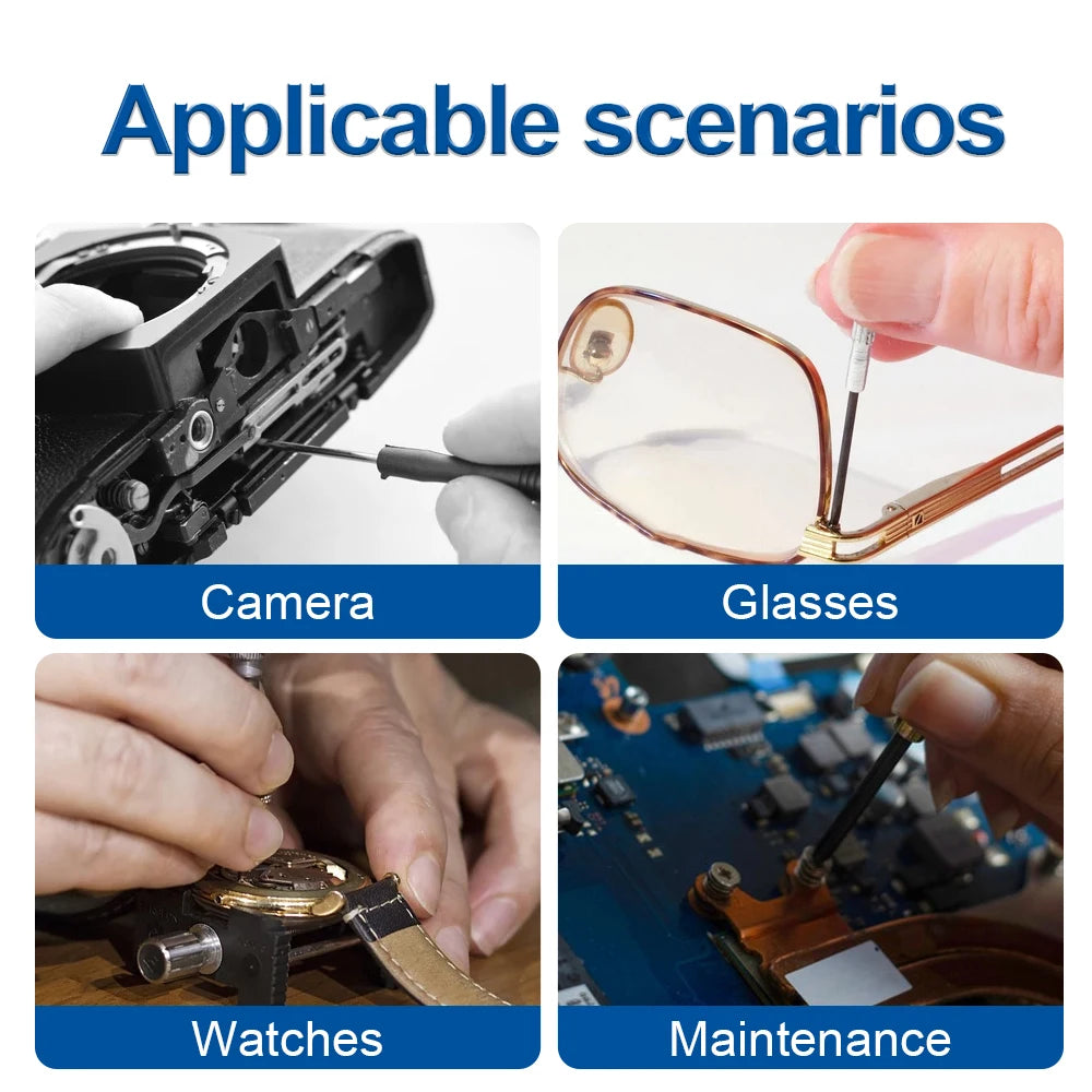 NINDEJIN Cross Phillips Mini Laptop Screw Set M1 M1.2 M1.4 M1.7 M2 M2.5 Black Micro Electronic Screw Kit for Computer Phone