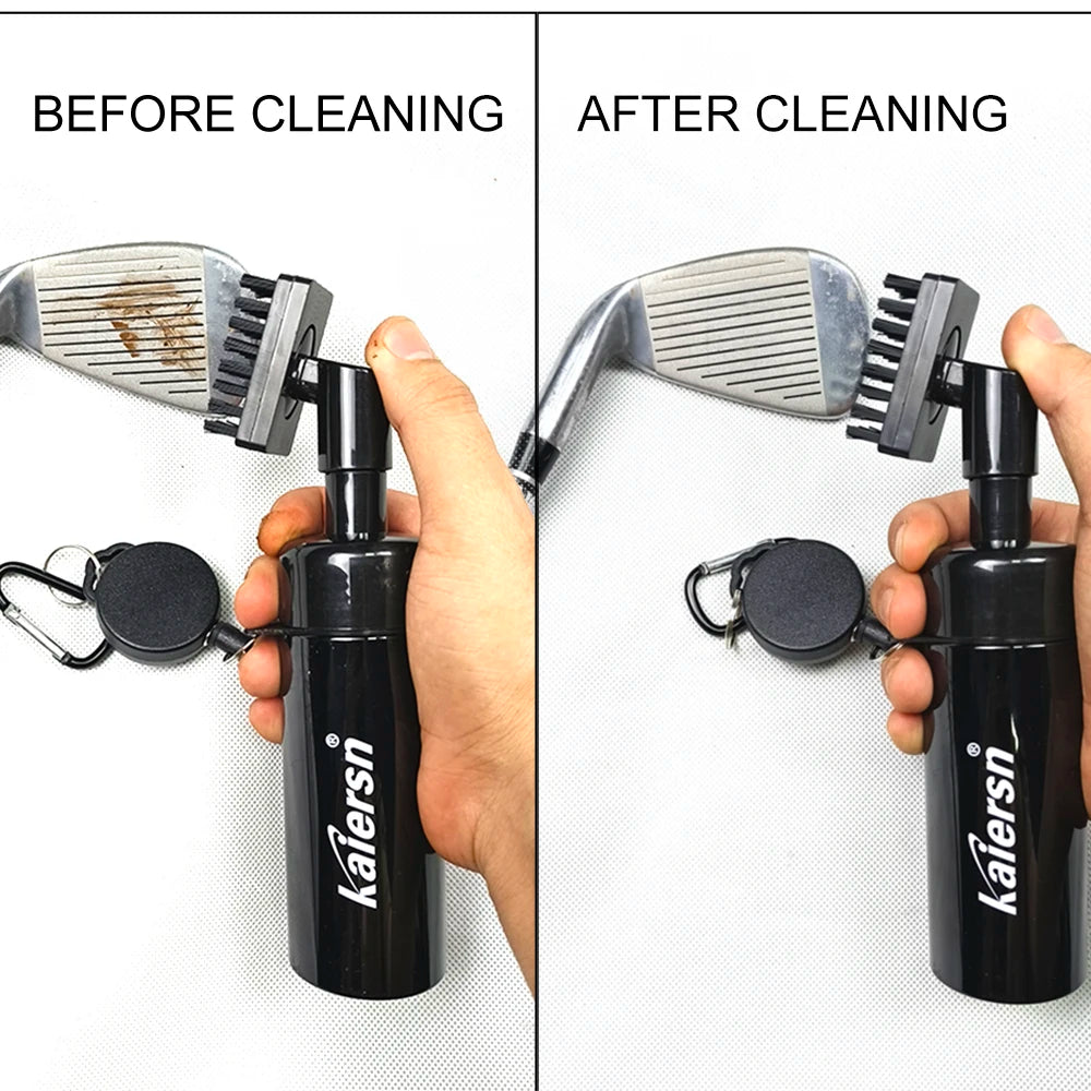 NZ Stock Kaiersn Golf Portable Clean Brush Golf Club Groove Brush With Push Type Water Bottle Water Brush， Easy Cleaning - KiwisLove