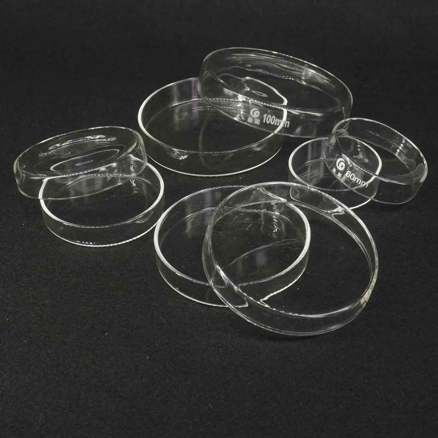 Lab  Cell Clear Sterile Chemical Instrument 60/75/90/100/120mm Borosilicate Glass Petri Culture Dish With Lids - KiwisLove