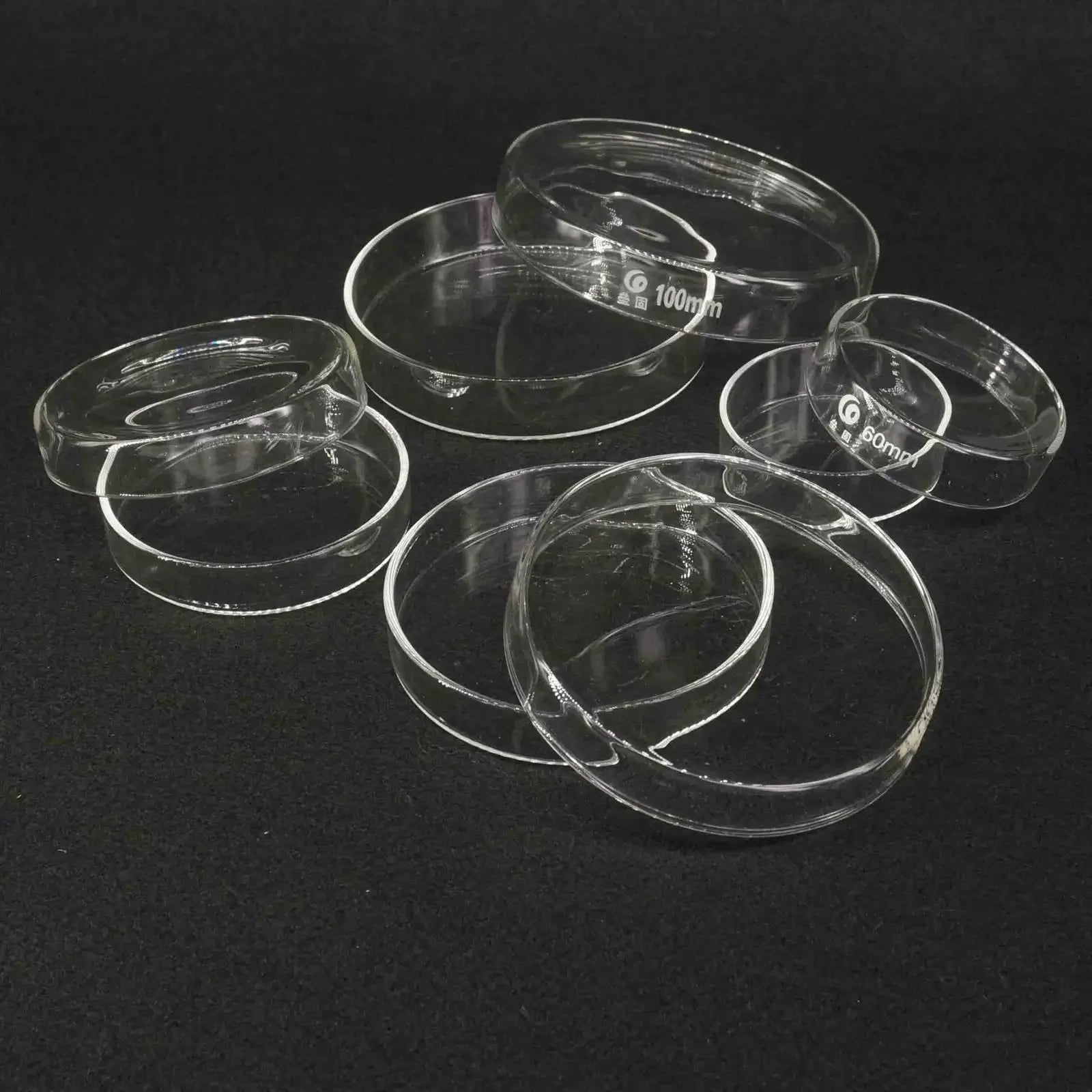 Lab  Cell Clear Sterile Chemical Instrument 60/75/90/100/120mm Borosilicate Glass Petri Culture Dish With Lids - KiwisLove