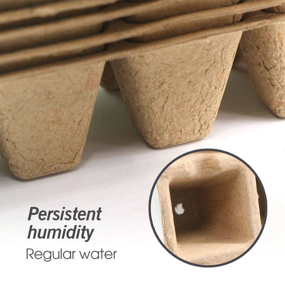 5/10pcs 10-Hole Peat Pots Seed Starter Trays Germination Trays Biodegradable Seedlings Container Plant Starting Kits Garden Acce