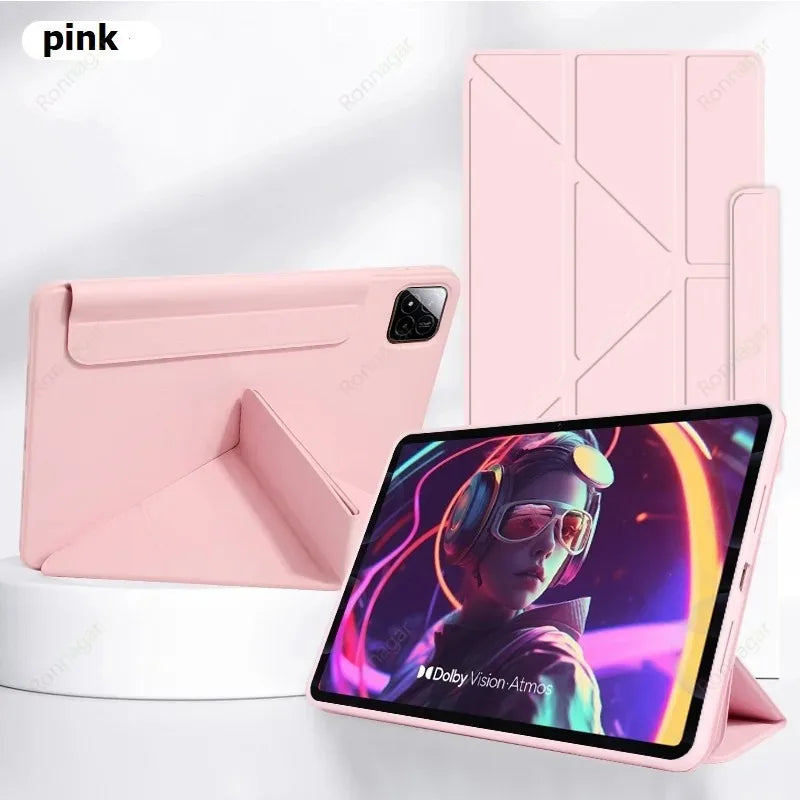 Y-Folding Case for Samsung Tab S10 Lite S11 S9 S10 FE 11 inch Slim Folio Stand Tablet Cover Multi-Angle Viewing Auto Wake/Sleep