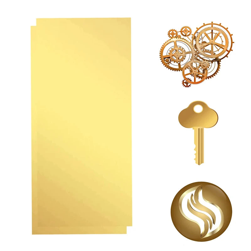 1pcs Brass Plate Thickness 0.1-6mmx100x100mm Brass Sheet Cutting CNC Frame Model Mould DIY Contruction Brass Pad