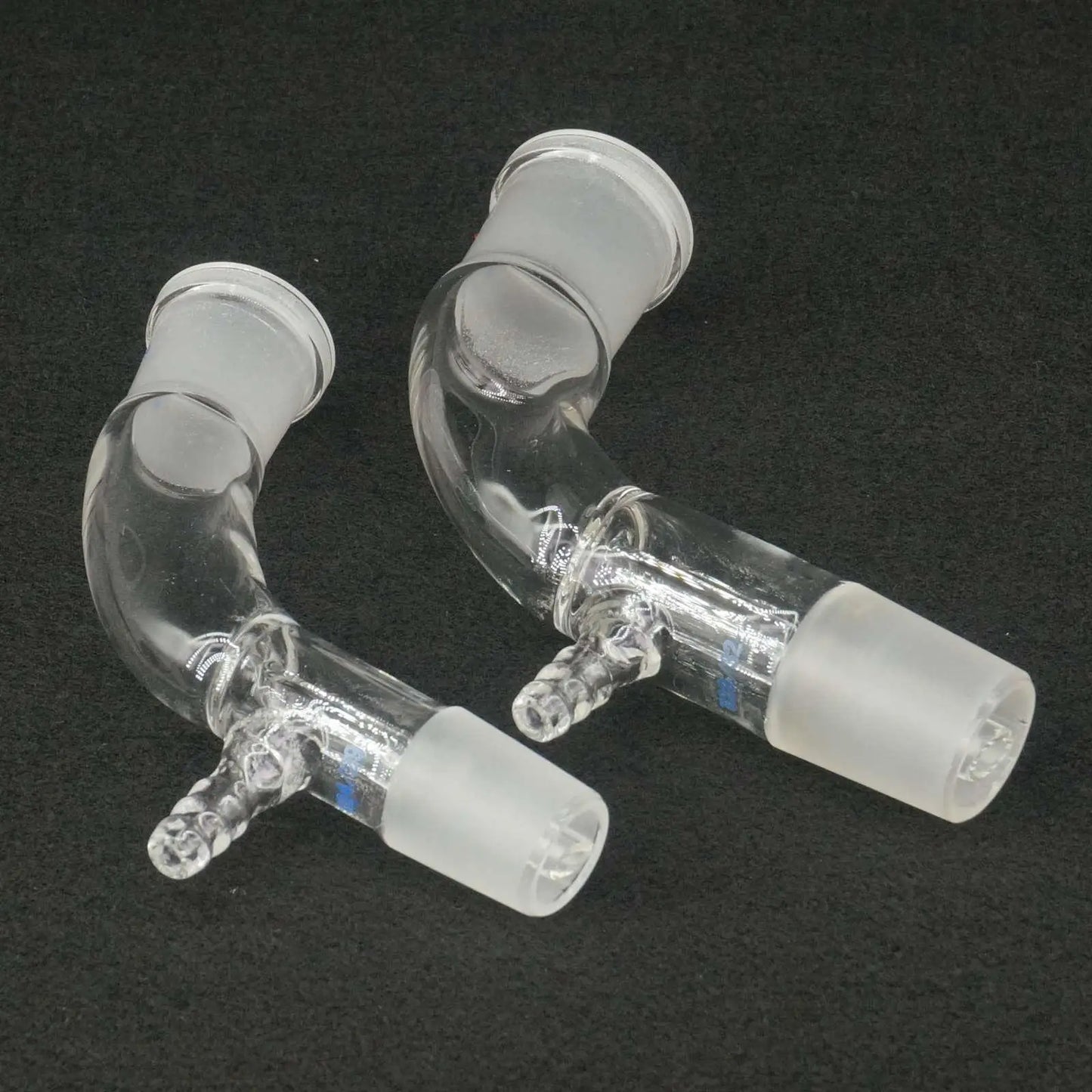 10/19 12/20 14/23 19/26 24/29 29/32 Joints Borosilicate Glass Vacuum Receiver Adapter 105 Degree Bend - KiwisLove