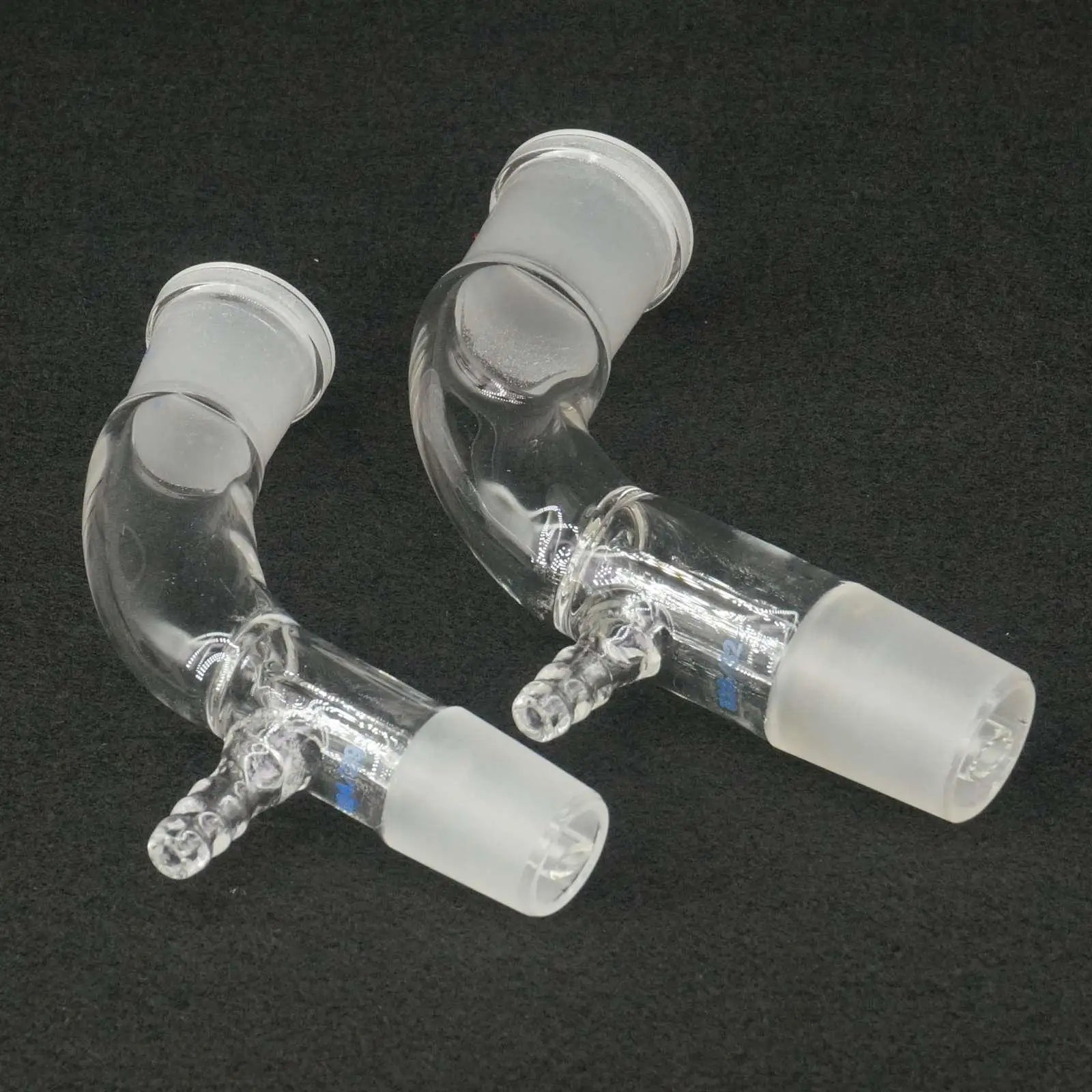 10/19 12/20 14/23 19/26 24/29 29/32 Joints Borosilicate Glass Vacuum Receiver Adapter 105 Degree Bend - KiwisLove