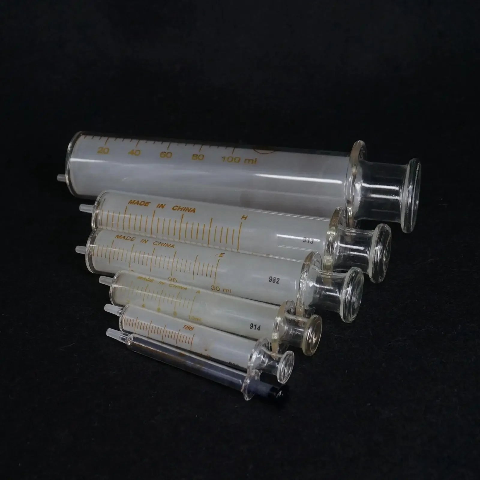 1/2//5/10/20/30/50/100ml Glass Syringe Injector Lab Sampler Standard Diameter Caliber Precision - KiwisLove