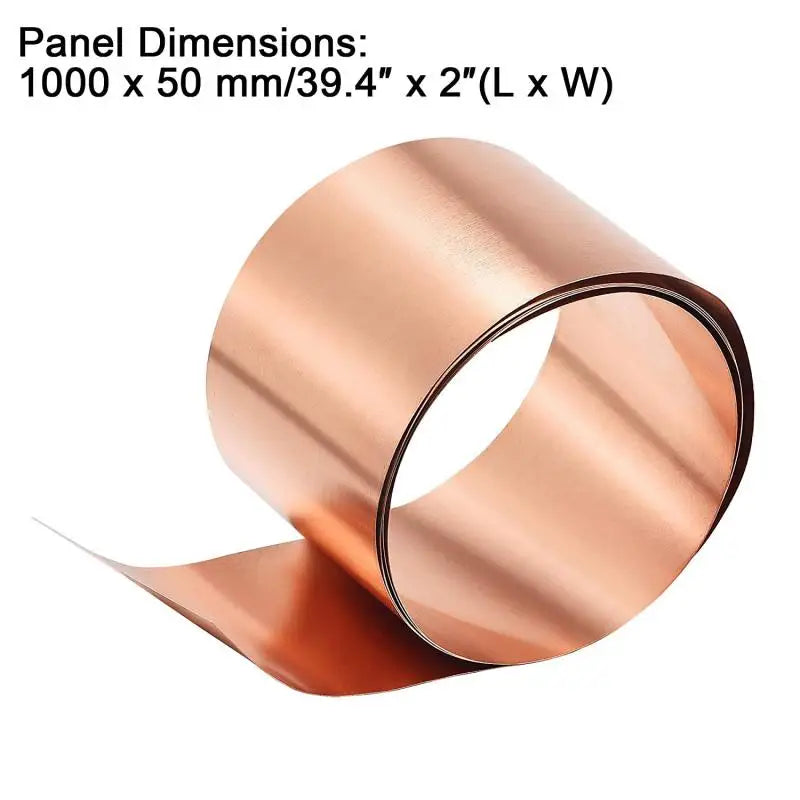1pcs Copper plate roll 0.01-1mm thick x7mm-300mm wide Copper Foil plate 99.9% Pure Copper Cu Metal Sheet Foil Length:100-1000mm