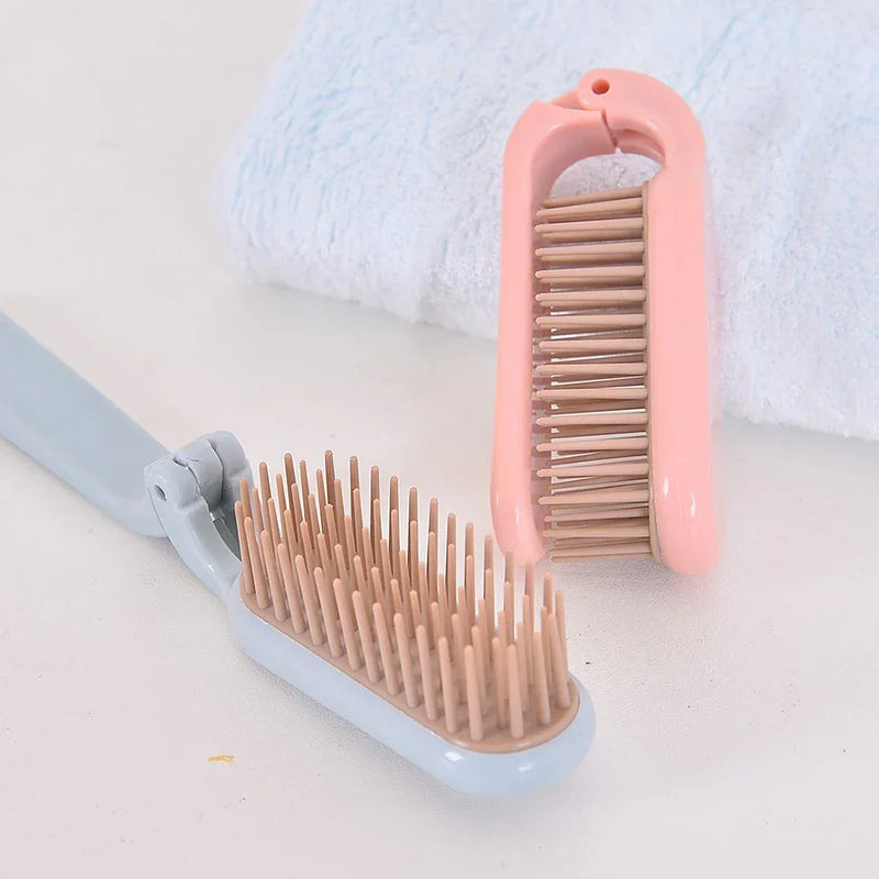 Portable Travel Foldable Hair Comb Portable Detangling Hair Brush Anti Static Head Massager Combs Hair Styling Hairdressing Tool - KiwisLove