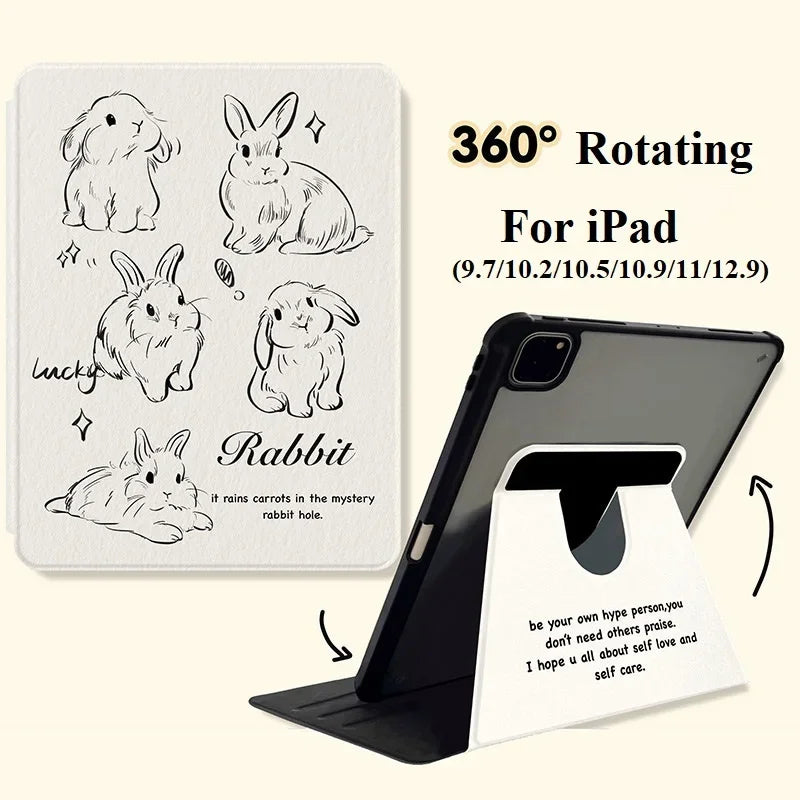 Graffiti Cat Case For iPad 10.2 9th 8th 7th A16 11th 2025 2024 Air11 13 inch Pro11 13 M4 Air4 5 10.9 10.5 IPad10 Pro12.9 5th 6th