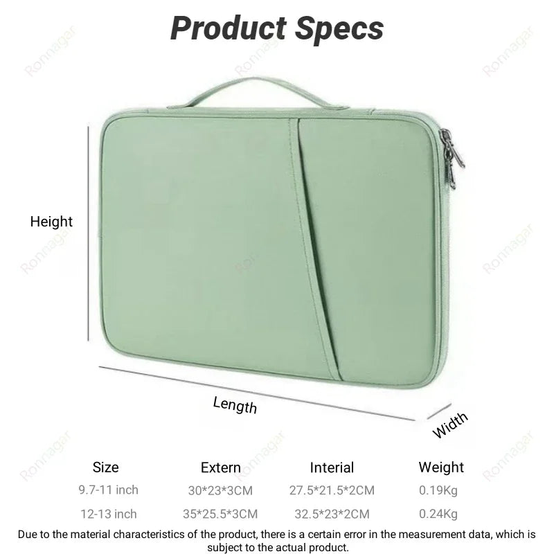 Sleeve Handbag For Doogee T40 T30 T20 Pro Max Ultra T30S T30SE 11" 12.4" inch Zipper Tablet PC Case Shockproof Carrying Cover