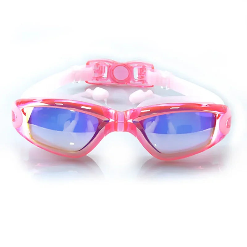 Swimming Goggles Adult Pool Glasses Anti Fog Men Women UV Protection Optical Waterproof Swim Eyewear with Earplugs