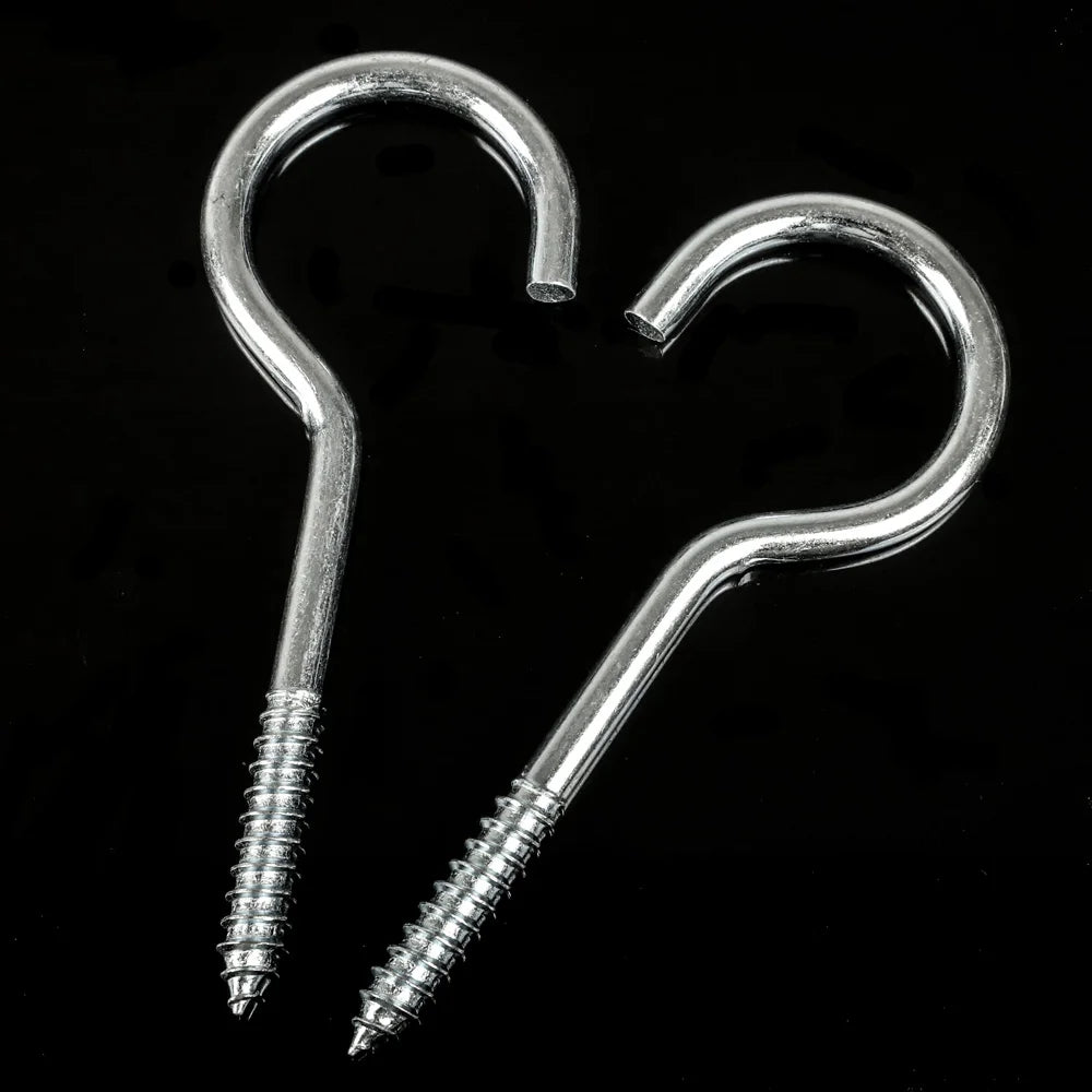 NINDEJIN 10pcs/pack Screw Hook Blue Zinc Steel 10-16# Heavy Duty Screw in Ceiling Hook Kitchen Cup Hook 1-8# Hooks for for Hanging Plants - KiwisLove