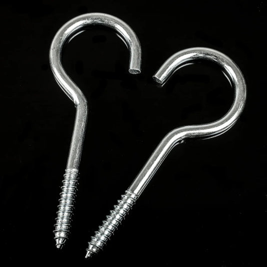 NINDEJIN 10pcs/pack Screw Hook Blue Zinc Steel 10-16# Heavy Duty Screw in Ceiling Hook Kitchen Cup Hook 1-8# Hooks for for Hanging Plants - KiwisLove