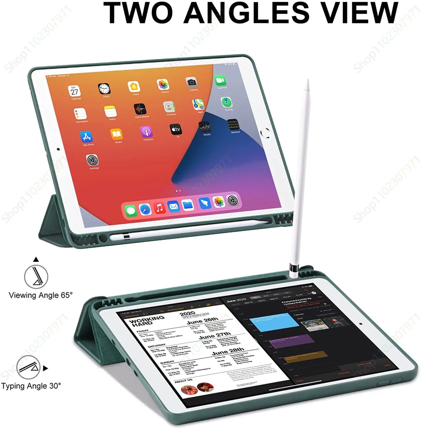 With Pencil Holder Funda for New iPad Pro12.9 5th 6th Air13 Pro13 10.2 9th A16 11th 2025 Air11 M2 M3 Pro11 M4 10th 10.9 10.5 9.7