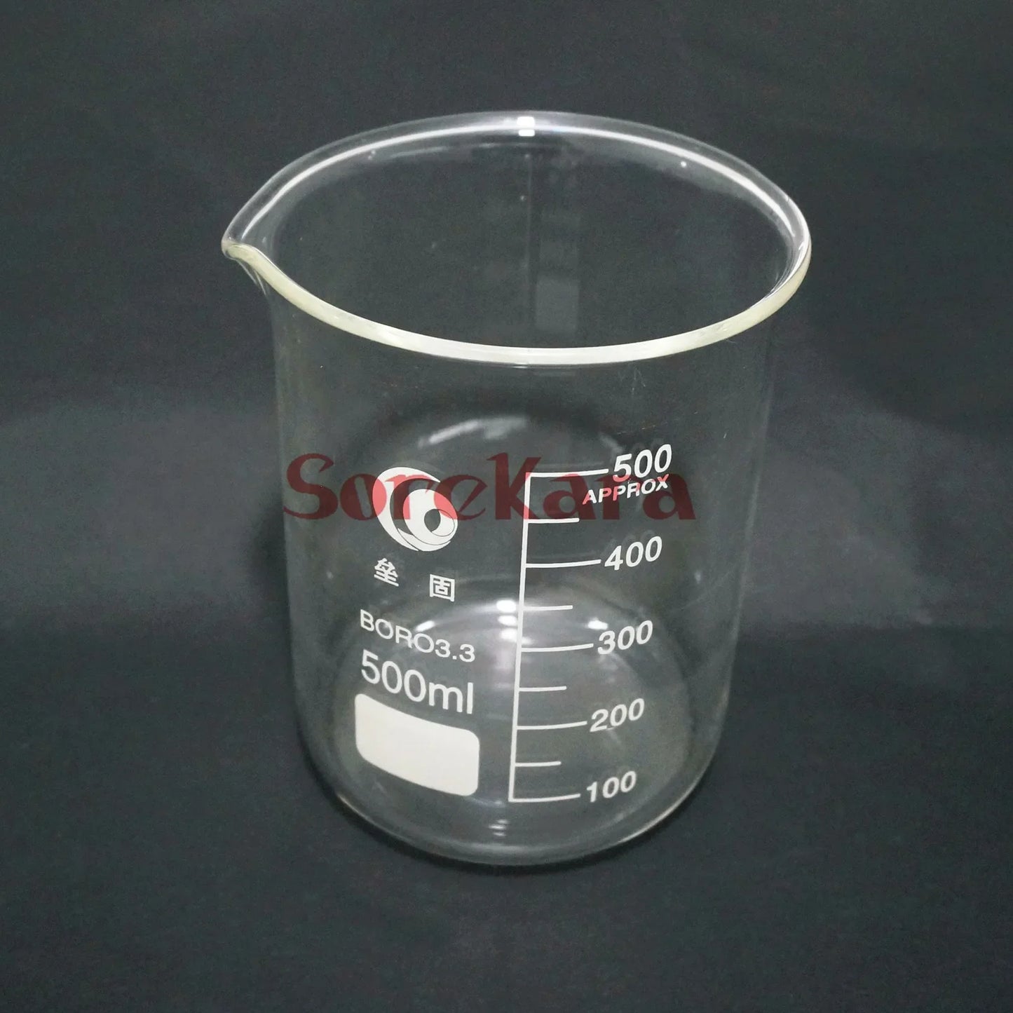 500ml Low Form Beaker Chemistry Laboratory Borosilicate Glass Transparent Beaker Thickened with spout - KiwisLove