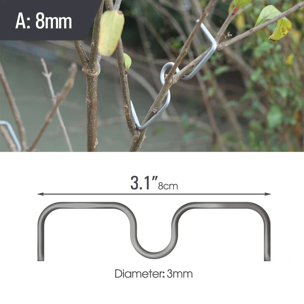 10Pcs 8/10/13/18cm M Type Fruit Tree Branches Holder Plant Support Metal Puller Tying Machine Finalizer Gardening Planters Tool