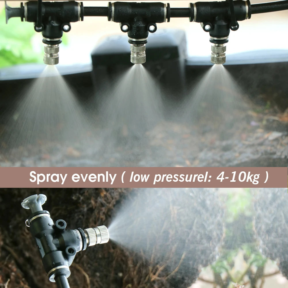 6-18m 0.6mm Misting Cooling System 60W Self-priming Pump Fine Atomization Sprayer for Garden Irrigation Humidification Watering