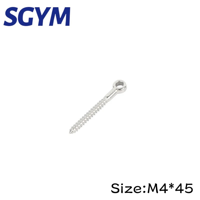 M4/M5/M6/M8/M10 316 Stainless Steel Eye Shape Screws Wood Terminal Ring Eyelet Hooks Self Tapping Wire Rope Accessories