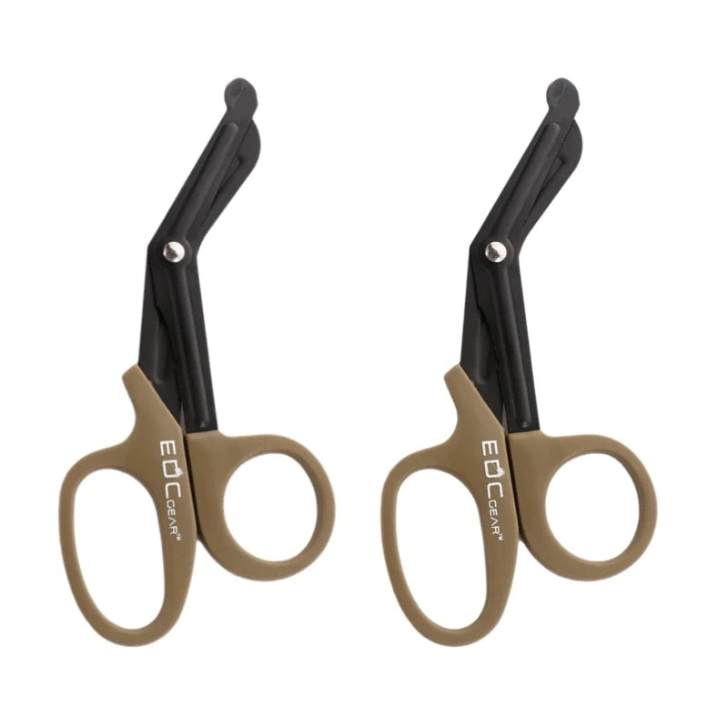 2/5PCS Medical Rescue Scissors Plastic Handle Stainless Steel Wound Gauze First Aid Scissors Practical Outdoor Nurse Scissor